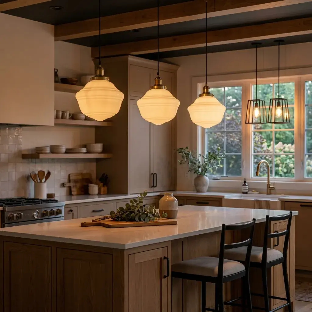 Schoolhouse or Cage Pendant Lighting