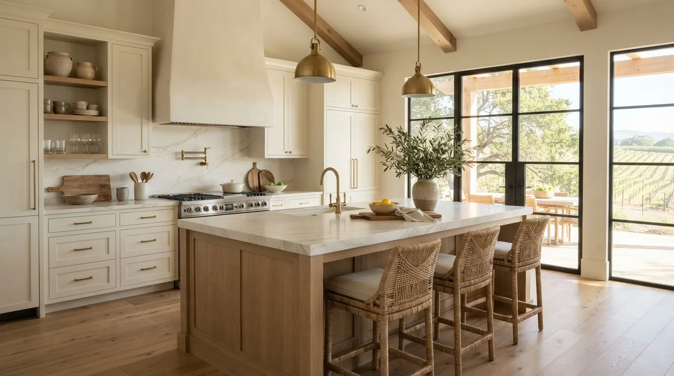 Benefits of cupertino-kitchen-open-plan-vineyard-view